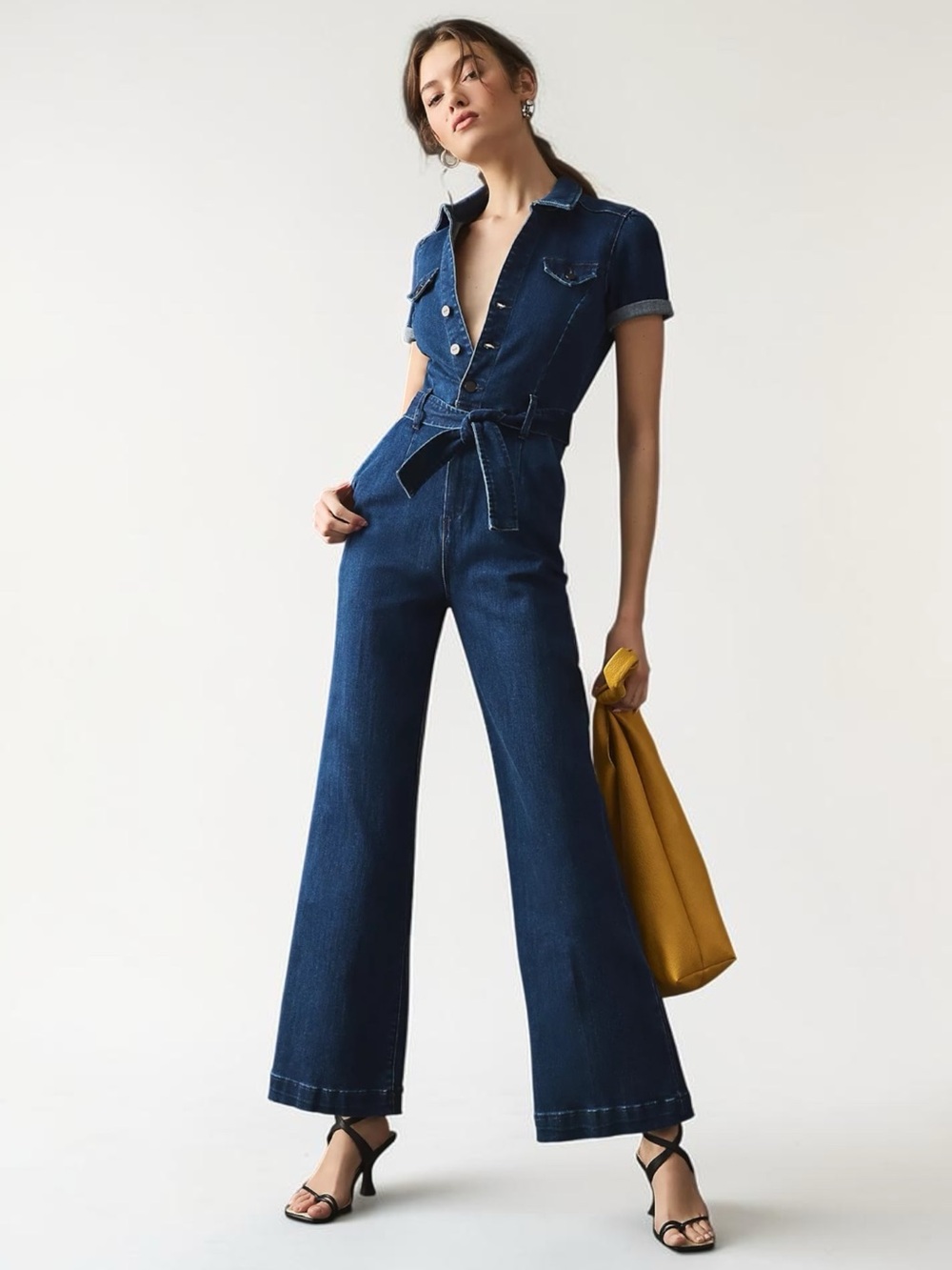 PAIGE Anessa Denim Jumpsuit | Size 2